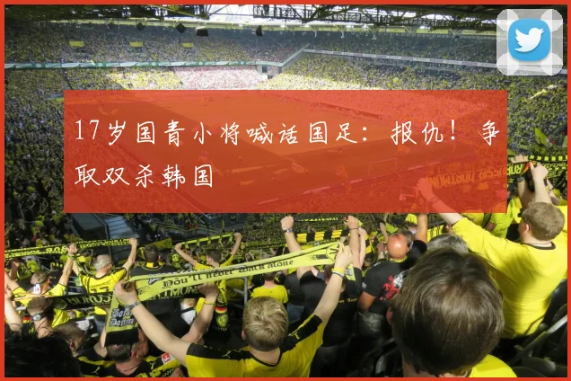 17岁国青小将喊话国足：报仇！争取双杀韩国
